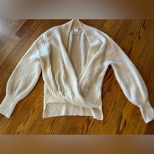 Max studio cream sweater size large.
